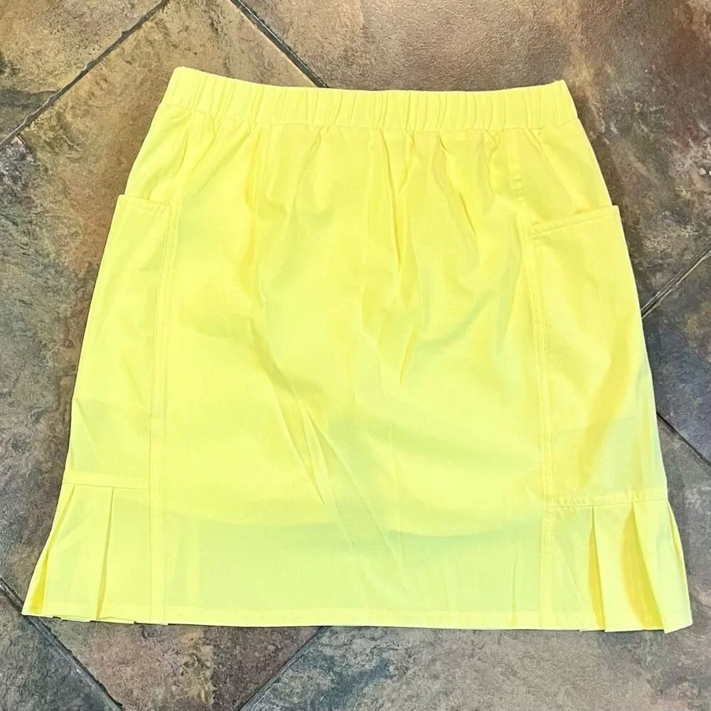 Chico’s Zenergy Women’s Yellow Pleated Skort Size 0
